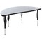 Flash Furniture Round 47.5 W, 48 L, 25.25 H, Chrome, Laminate, Particleboard, Steel, Grey XU-GRP-A48-HCIRC-GY-T-P-GG - alternate 7